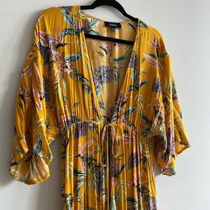 Tropical print duster/kimono/coverup